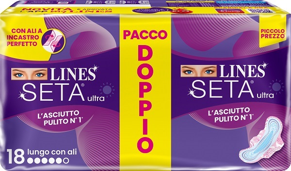 LINES SETA ULTRA ASSORBENTI LUNGO VP DWCT 18 PEZZI - Farmapanda Srl
