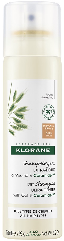 KLORANE SHAMPOO SECCO EXTRA DELICATO AVENA&CERAMIDE CAPELLI SCURI 150 ML - Farmapanda Srl