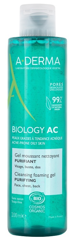 ADERMA BIOLOGY AC GEL DETERGENTE SCHIUMOGENO PURIFICANTE 200 ML - Farmapanda Srl