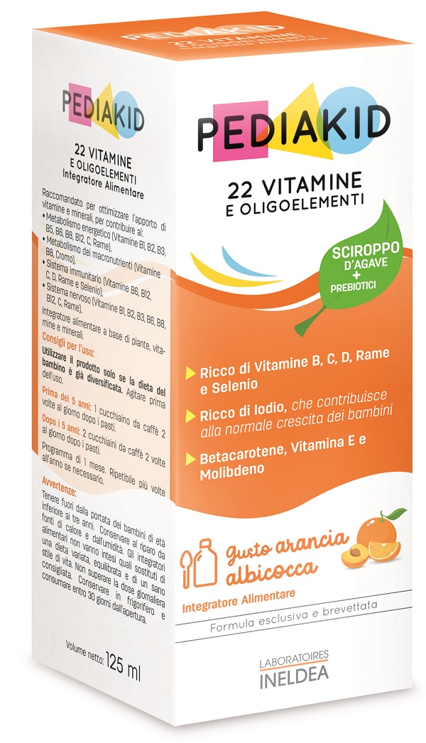 PEDIAKID 22 VITAMINE E OLIGOELEMENTI SCIROPPO 125 ML - Farmapanda Srl