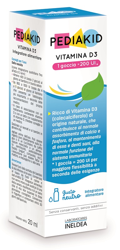 PEDIAKID VITAMINA D3 200IU 200 ML - Farmapanda Srl