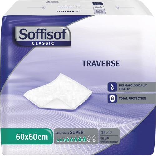 TRAVERSA PER INCONTINENZA SOFFISOF CLASSIC 8 GOCCE 60 X 60 15 PEZZI - Farmapanda Srl