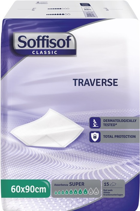 TRAVERSA PER INCONTINENZA SOFFISOF CLASSIC 8 GOCCE 60 X 90 15 PEZZI - Farmapanda Srl
