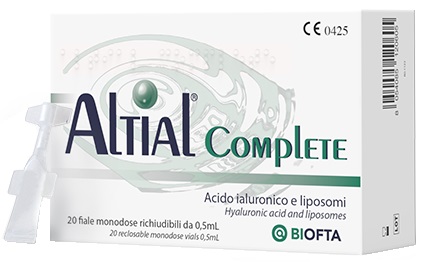 SOLUZIONE OFTALMICA LUBRIFICANTE ALTIAL COMPLETE 4 STRIP DA 5 FLACONI DA 0,5 ML - Farmapanda Srl