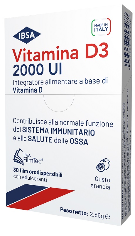 VITAMINA D3 IBSA 2000 UI 30 FILM ORODISPERSIBILI - Farmapanda Srl