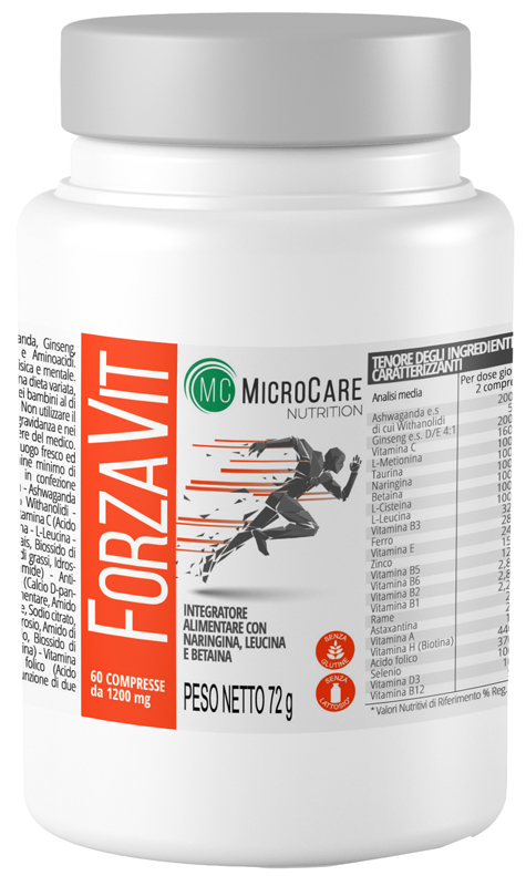 MICROCARE NUTRITION FORZA VIT 60 COMPRESSE - Farmapanda Srl