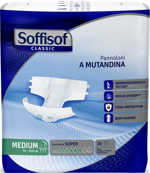 PANNOLONE MUTANDINA SOFFISOF CLASSIC SUPER M 30 PEZZI - Farmapanda Srl