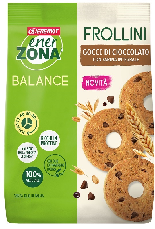 ENERZONA FROLLINI INTEGRALE GOCCE CIOCCOLATO 250 G - Farmapanda Srl