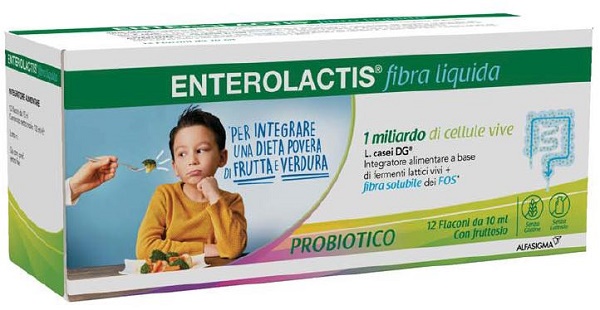 ENTEROLACTIS FIBRA LIQUIDA 12 FLACONCINI DA 10 ML - Farmapanda Srl