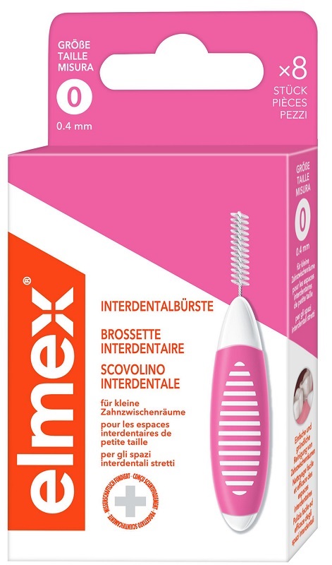 ELMEX INTERDENTAL BRUSH PINK 0,4MM 8 PEZZI - Farmapanda Srl