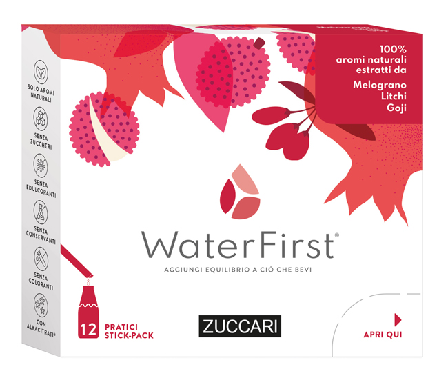 WATER FIRST MELOGRANO-LITCHI-GOJI 12 STICK PACK - Farmapanda Srl