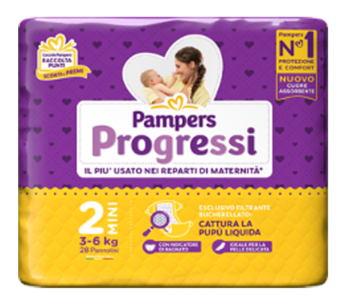 PAMPERS PROGRESSI MINI 28 PEZZI - Farmapanda Srl