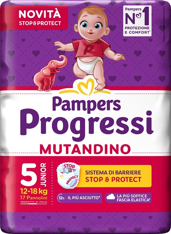PAMPERS PROGRESSI MUTANDINA JUNIOR 17 PEZZI - Farmapanda Srl