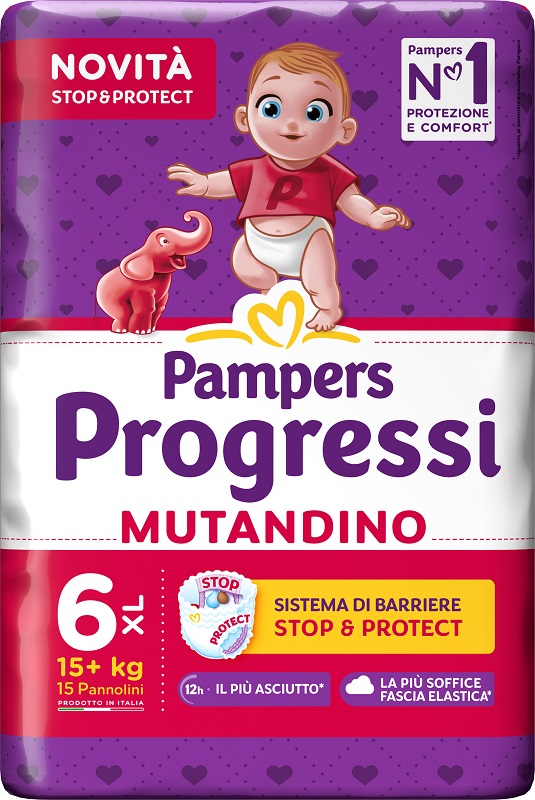 PAMPERS PROGRESSI MUTANDINA XL CP 15 PEZZI - Farmapanda Srl