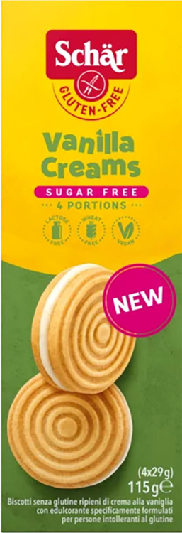 SCHAR SUGAR FREE VANILLA CREAMS 115 G - Farmapanda Srl