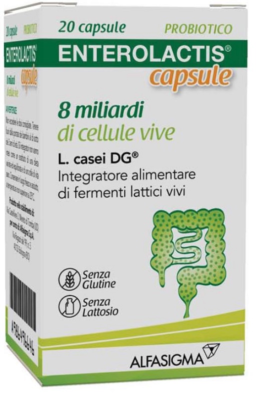 ENTEROLACTIS 20 CAPSULE 8 MILIARDI DI CELLULE VIVE - Farmapanda Srl