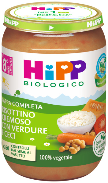 HIPP RISOTTINO CREMOSO VERDURE CECI 220 G - Farmapanda Srl