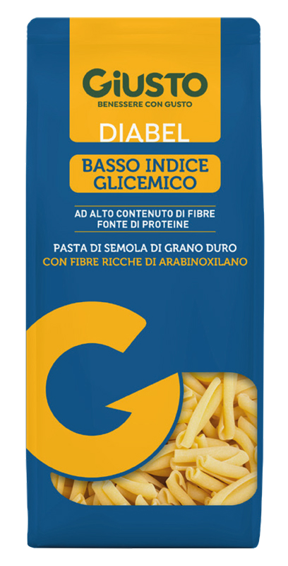 GIUSTO DIABEL BASSO INDICE GLICEMICO PASTA CASERECCE 400 G - Farmapanda Srl