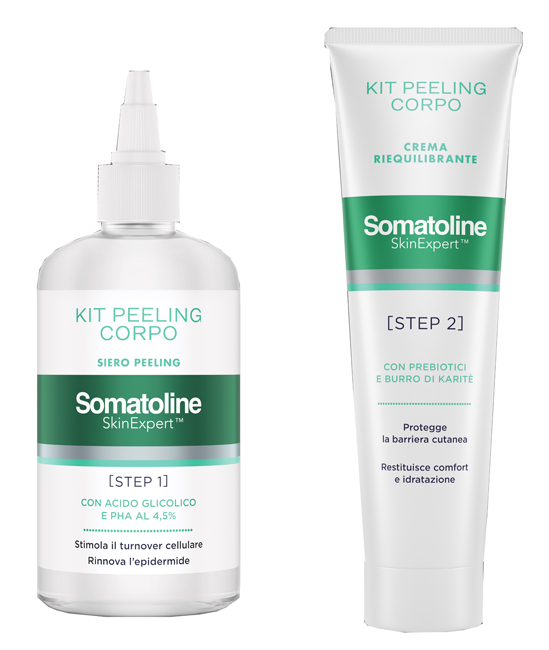 SOMATOLINE SKIN EXPERT KIT PEELING CORPO 1 GEL PEELING 200 ML + 1 CREMA RIEQUILIBRANTE 100 ML - Farmapanda Srl