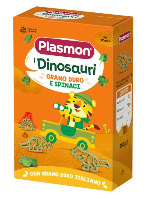 PLASMON PASTA DINOSAURI E SPINACI 250 G - Farmapanda Srl