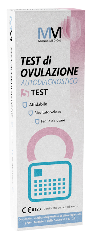 MUNUS MEDICAL TEST AUTODIAGNOSTICO DI OVULAZIONE 5 PEZZI - Farmapanda Srl