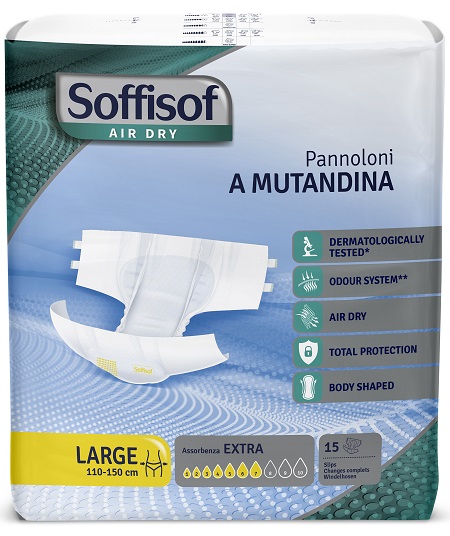 PANNOLINO MUTANDINA AIR DRY SOFFISOF EXTRA L 15 PEZZI - Farmapanda Srl