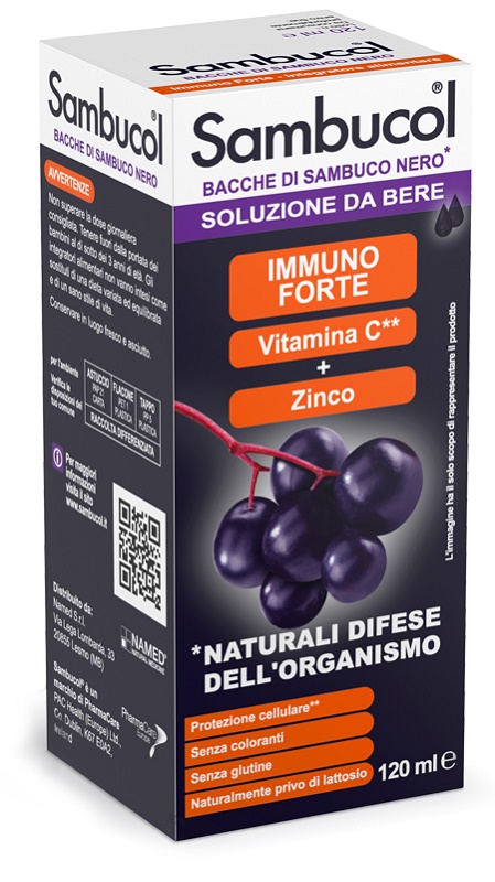SAMBUCOL LIQUIDO DA BERE 120 ML - Farmapanda Srl