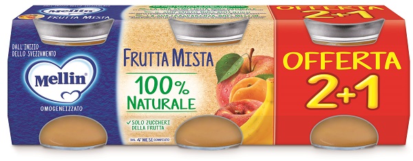 MELLIN OMOGENEIZZATO FRUTTA MISTA 3 PEZZI DA 100 G - Farmapanda Srl