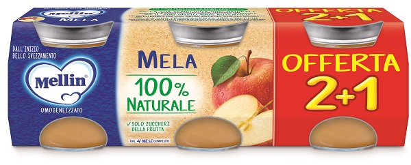 MELLIN OMOGENEIZZATO MELA 3PZ DA 100 G - Farmapanda Srl