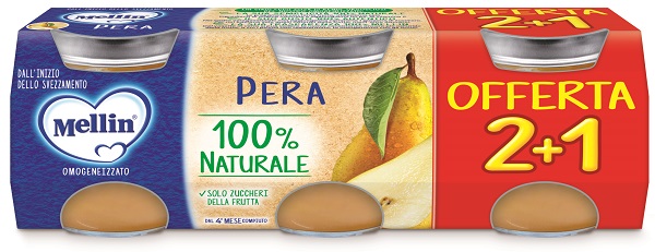 MELLIN OMOGENEIZZATO PERA 3 PEZZI DA 100 G - Farmapanda Srl