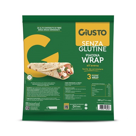 GIUSTO SENZA GLUTINE WRAP CON AVENA 3 PEZZI DA 60 G - Farmapanda Srl