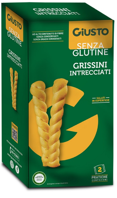 GIUSTO SENZA GLUTINE INTRECCIATI GRISSINI 150 G - Farmapanda Srl