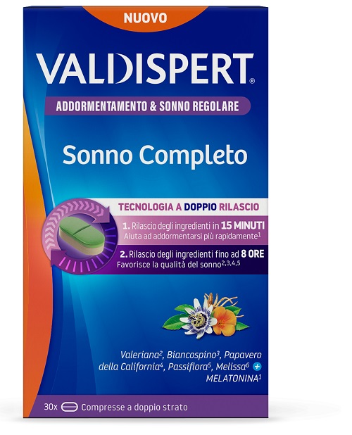 VALDISPERT SONNO COMPLETO 30 COMPRESSE A DOPPIO STRATO - Farmapanda Srl