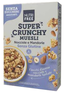 NUTRIFREE SUPER CRUNCHY MUESLI NOCCIOLE E MANDORLE SENZA ZUCCHERI AGGIUNTI 300 G - Farmapanda Srl