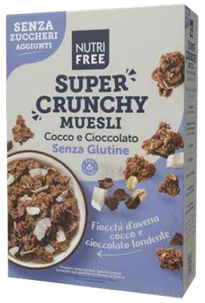 NUTRIFREE SUPER CRUNCHY MUESLI COCCO E CIOCCOLATO SENZA ZUCCHERI AGGIUNTI 300 G - Farmapanda Srl