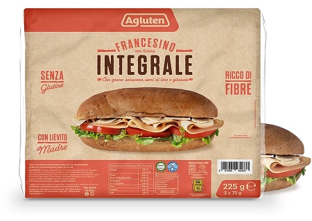 AGLUTEN FRANCESINO FARINA INTEGRALE 225 G - Farmapanda Srl