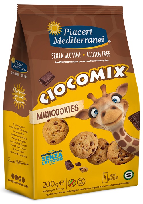 PIACERI MEDITERRANEI CIOCOMIX MINI COOKIES 4 MONOPORZIONI DA 50 G - Farmapanda Srl