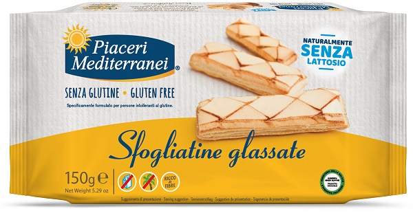 PIACERI MEDITERRANEI SFOGLIATINE GLASSATE 150 G - Farmapanda Srl