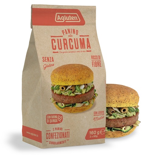 AGLUTEN PANINO CURCUMA 160 G - Farmapanda Srl