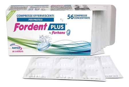 FORDENT PLUS 56 COMPRESSE CONCENTRATE PER DENTIERE E APPARECCHI ORTODONTICI - Farmapanda Srl
