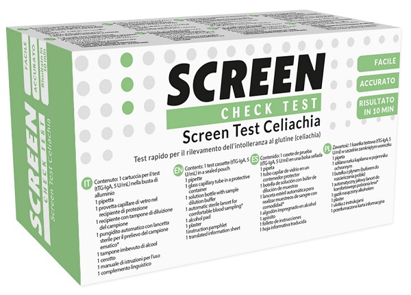 SCREEN TEST RAPIDO SCREEN TEST CELIACHIA PER RILEVAZIONE INTOLLERANZA GLUTINE 1 PEZZO - Farmapanda Srl