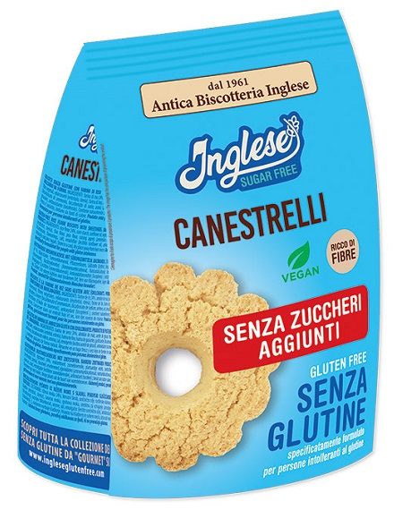 INGLESE BISCOTTI CANESTRELLI SENZA ZUCCHERI AGGIUNTI 200 G - Farmapanda Srl