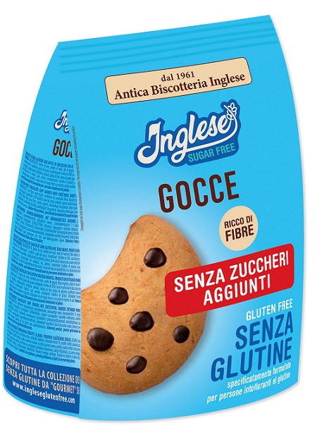INGLESE BISCOTTI GOCCE DI CIOCCOLATO SENZA ZUCCHERI AGGIUNTI 200 G - Farmapanda Srl