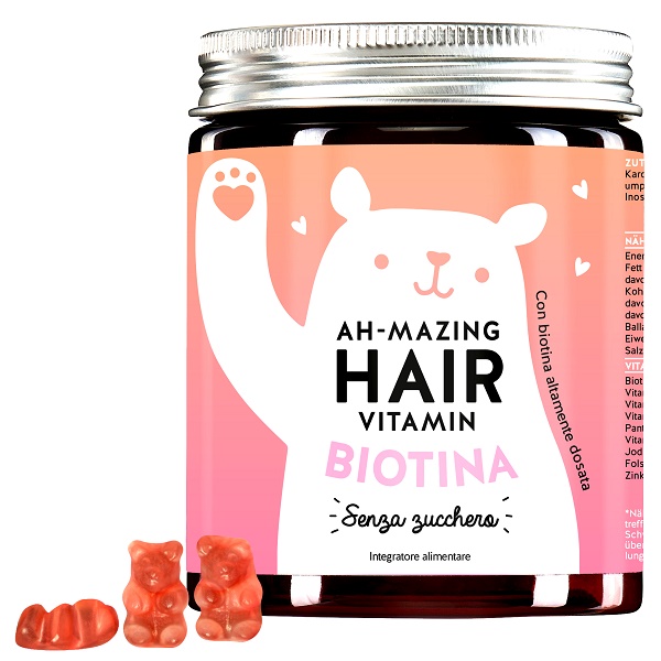 AH-MAZING HAIR VITAMINS MIT BIOTIN SUGARFREE 45 CARAMELLE GOMMOSE - Farmapanda Srl