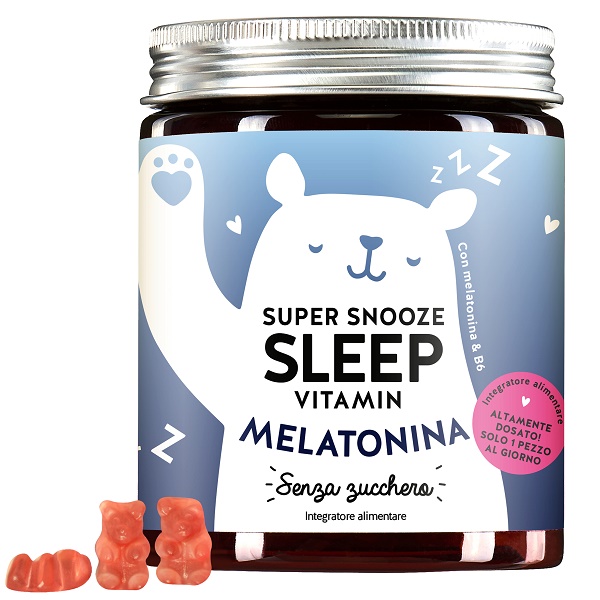 SUPER SNOOZE SLEEP VITAMIN WITH MELATONIN SUGARFREE 45 CARAMELLE GOMMOSE - Farmapanda Srl