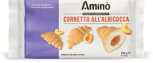 AMINO' CORNETTO ALBICOCCA 4 PEZZI DA 55 G - Farmapanda Srl
