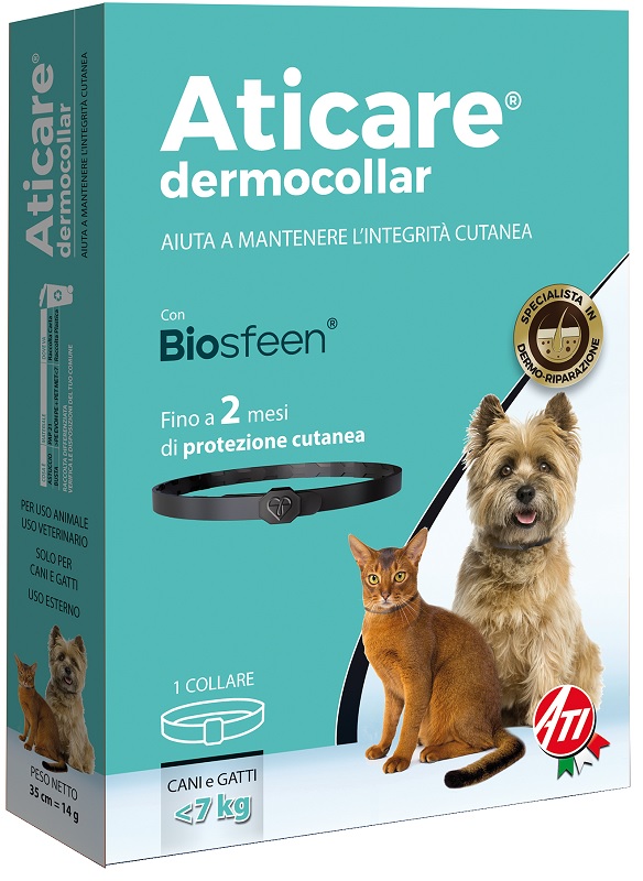 ATICARE DERMOCOLLAR CANI PICCOLI E GATTI CON PESO INFERIORE A 7 KG - Farmapanda Srl