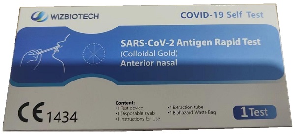 TEST ANTIGENICO RAPIDO COVID-19 WIZBIOTECH AUTODIAGNOSTICO RILEVAZIONE QUALITATIVA ANTIGENE SARS-COV-2 IN TAMPONI NASALI - Farmapanda Srl