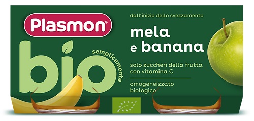 PLASMON OMOGENEIZZATO BIO BANANA MELA 2 VASETTI X 80 G - Farmapanda Srl