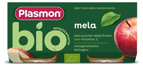PLASMON OMOGENEIZZATO BIO MELA 2 VASETTI X 80 G - Farmapanda Srl